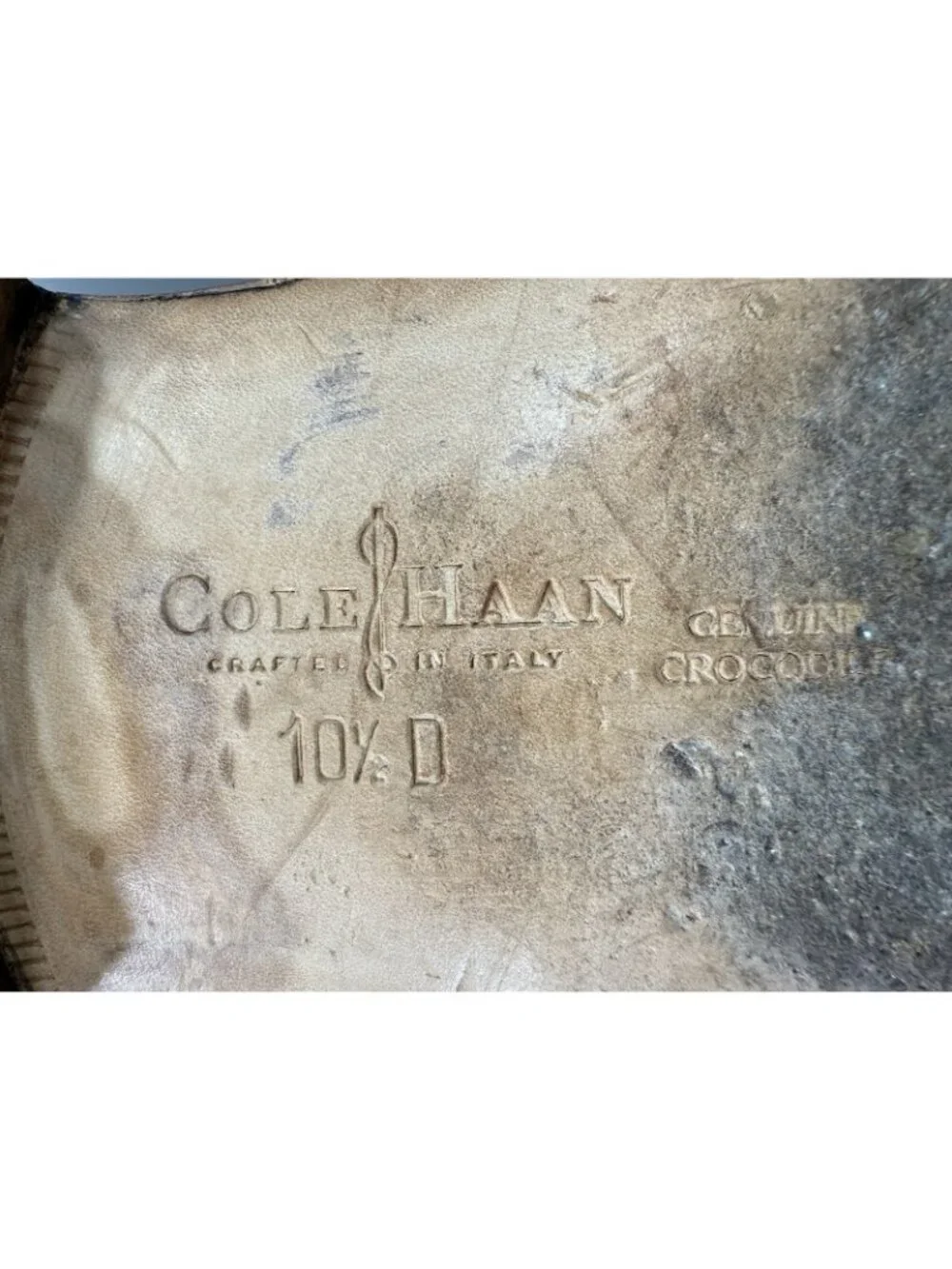 Vintage Cole Haan Genuine Crocodile Oxford Dress Shoes Size 10.5 D Made In Italy